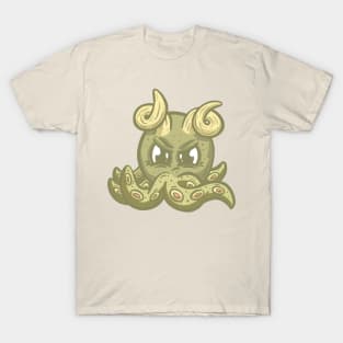 Grumpy Kawaii Octopus Cute Cartoon Character T-Shirt